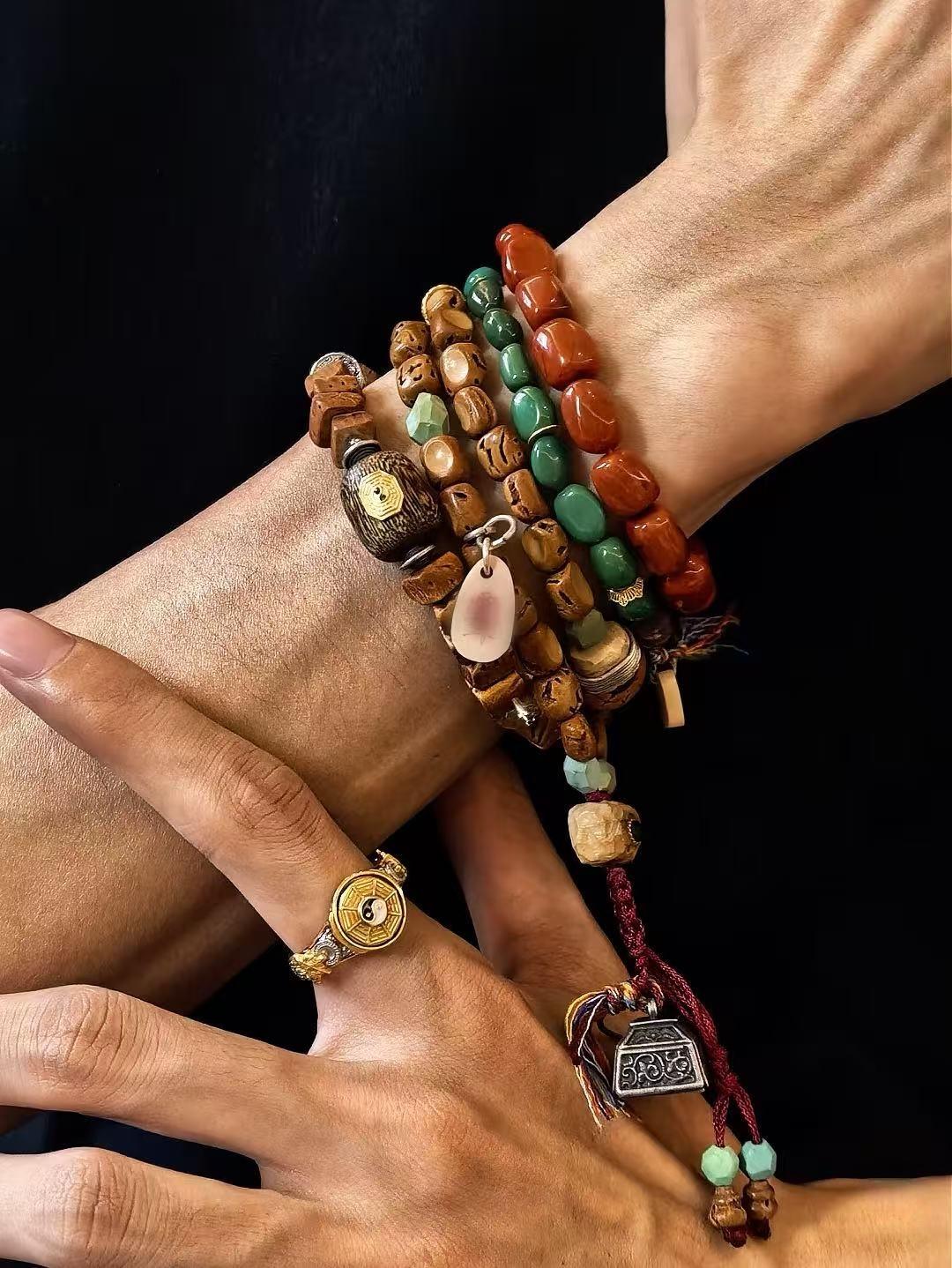 Taoist Custom Energy Bracelet Set – Nine-Tailed Spirit Fox · Protection · Fortune · Aura Enhancement