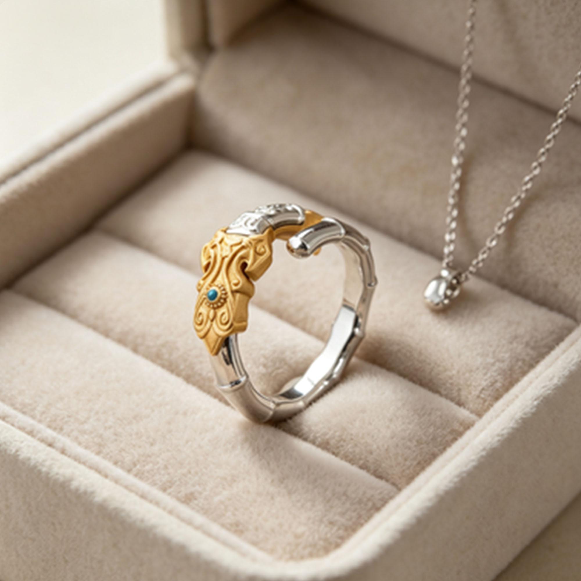 Taoist Nine-Section Whip Ring – Handcrafted Adjustable Amulet Ring