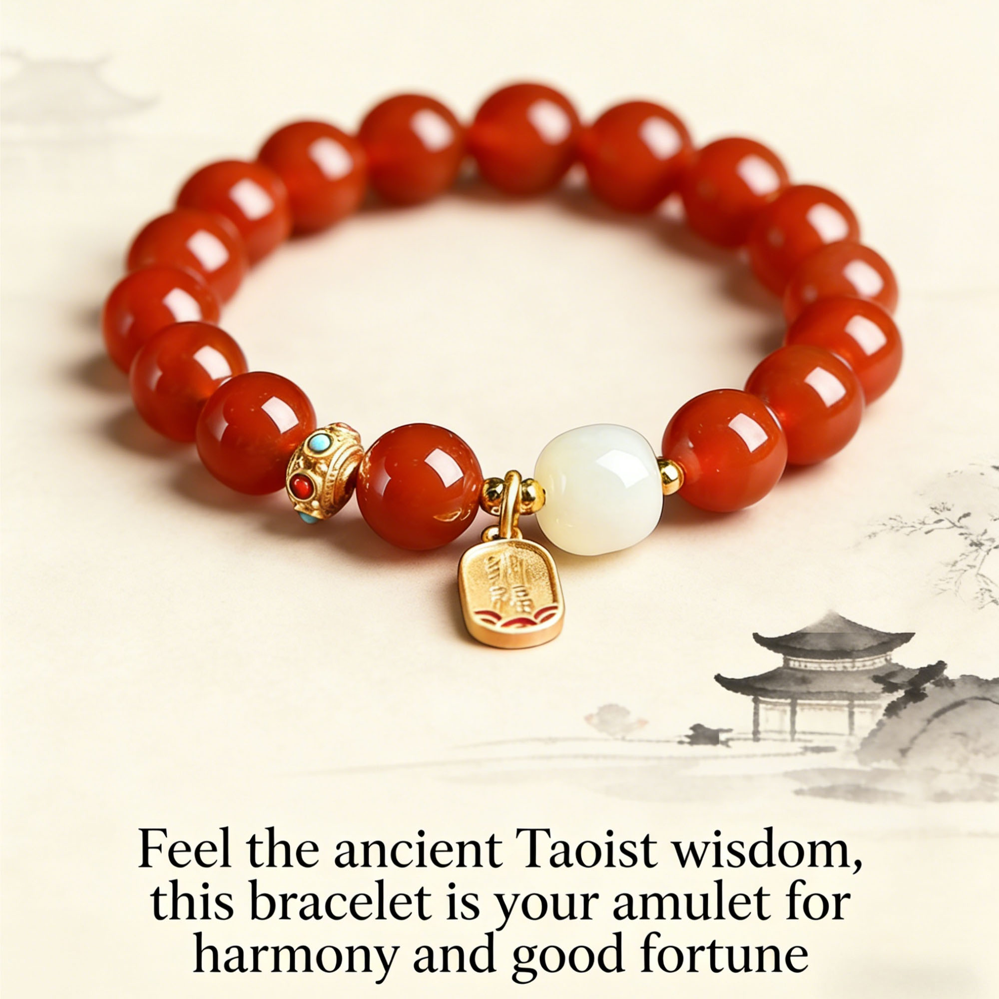 Custom Red Agate Energy Bracelet – Handcrafted Spiritual Protection & Intention