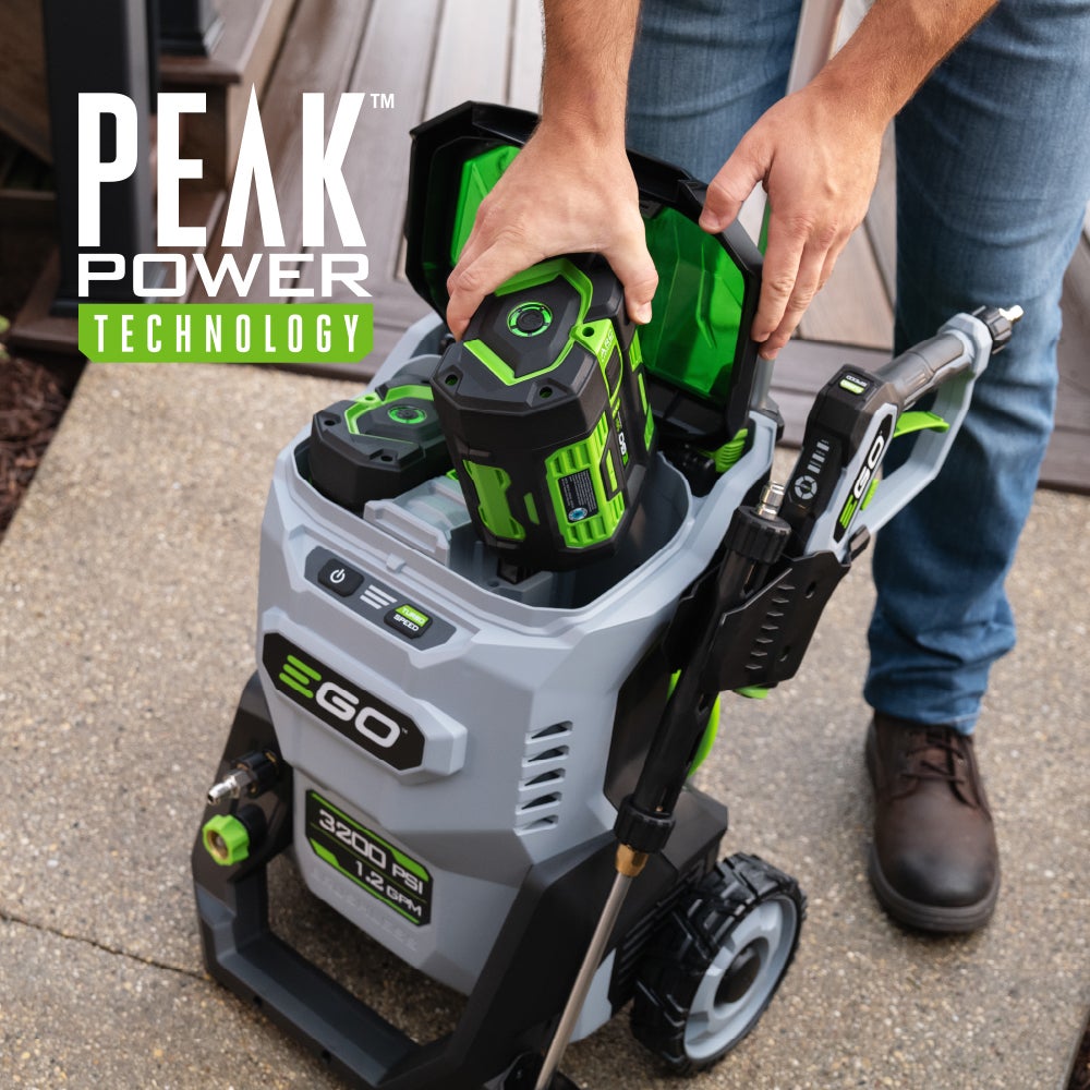 🎉【Mid-year sale - 90% off】EGO POWER+ Electric Pressure Washer, 3200 PSI Power Washer, Includes (2) 56V 6.0Ah Batteries and Charger