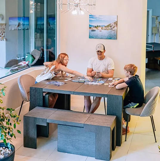 🔥Last Day Amazon Clearance! ✨Super versatile extendable 6-in-1 Dining Table