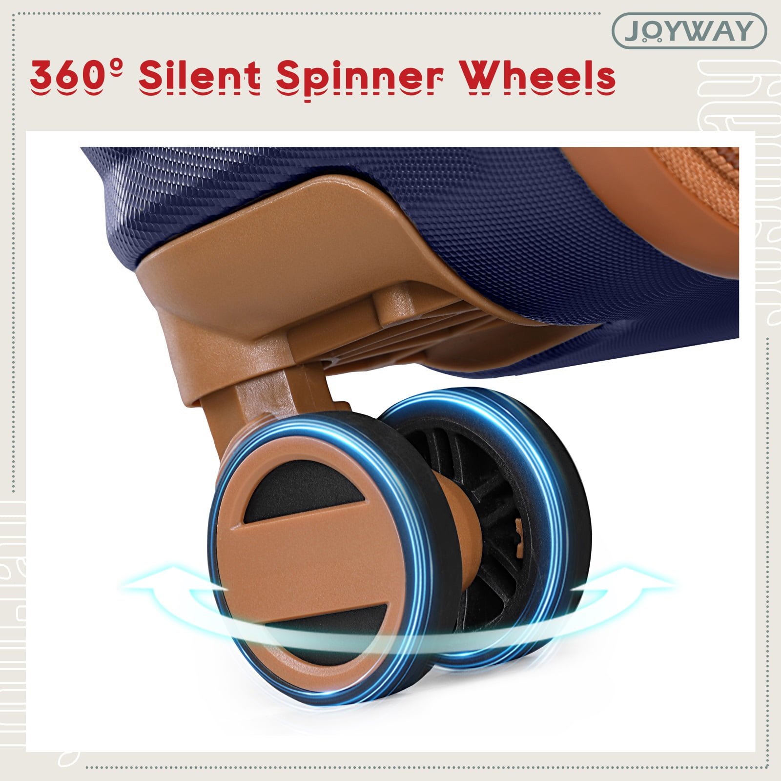 Joyway - 5-Piece Luggage Sets ABS Hardside Spinner Luggage -(Expandable Suitcase20