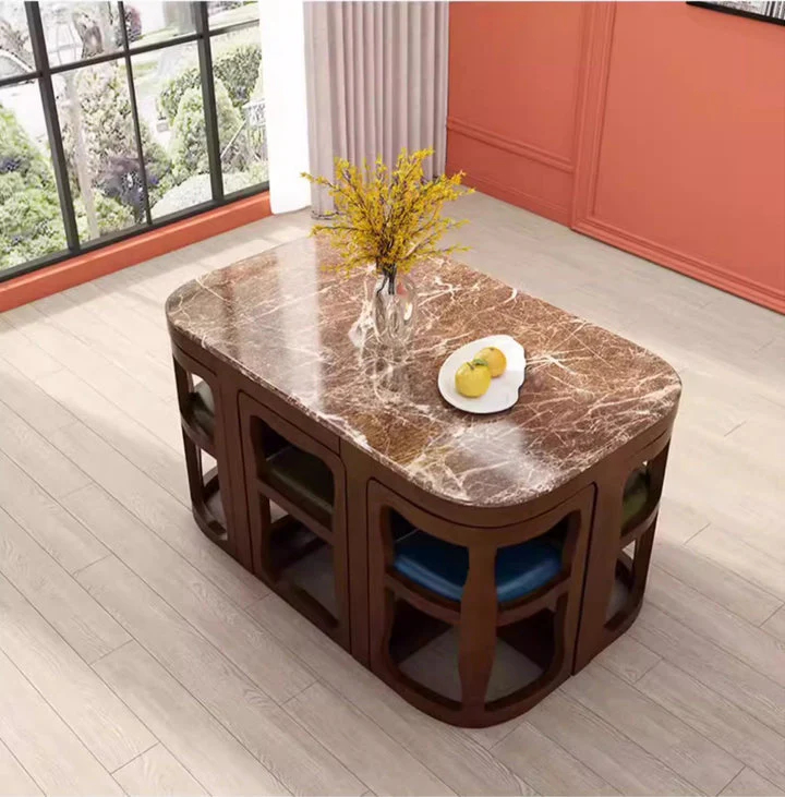 ⏰Solid Wood Nesting Modern Space-Saving Dining Table & Chair Set