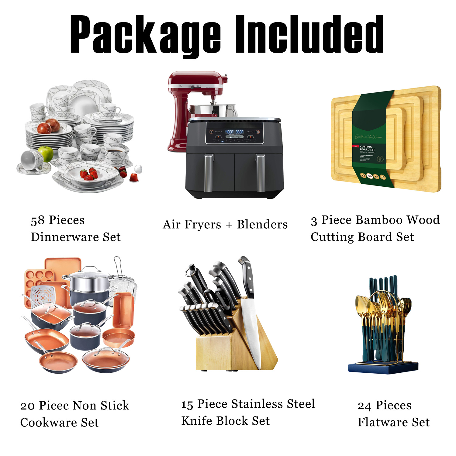 🔥🔥🔥Limited-time Promotion, 122-piece Kitchen Spree, Meeting All The Needs Of The Kitchen