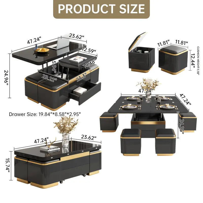 💥【Factory direct sales, buy 1 get 1 free】Multifunctional coffee table