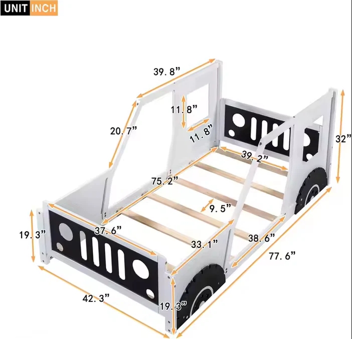 Adventure Racer Full-Size Wooden Car Bed