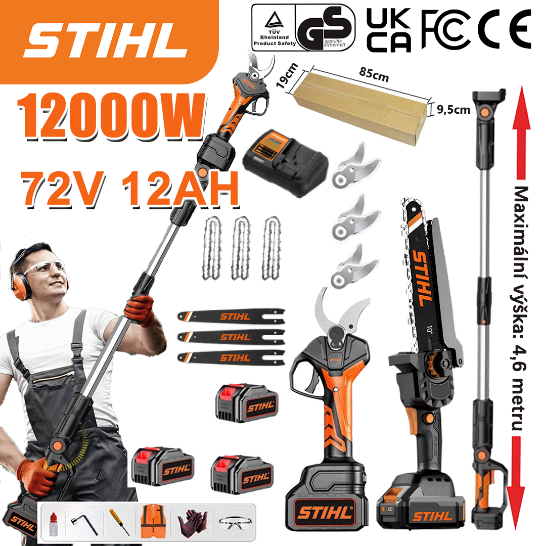 STIHL brushless lithium-ion chainsaw and electric pruner set