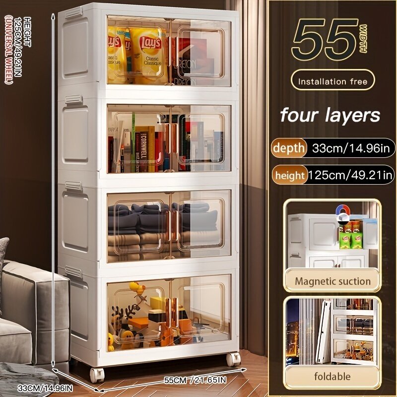 🔥【Buy 1 get 1 free, today only!】🔥Waterproof folding storage cabinet, multi-layer storage, DIY combinati👇