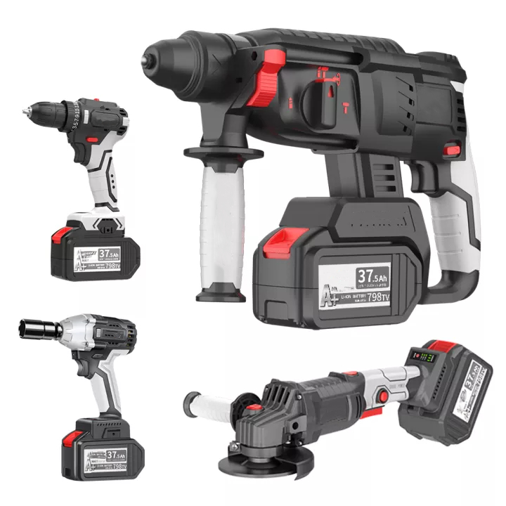 🎁Power Tool Kit 4 Piece Drill/Wrench/Hammer/Angle Grinder,🔥 limited time discount of GH₵360, after selling 500 pieces, it will be restored to GH₵1300！