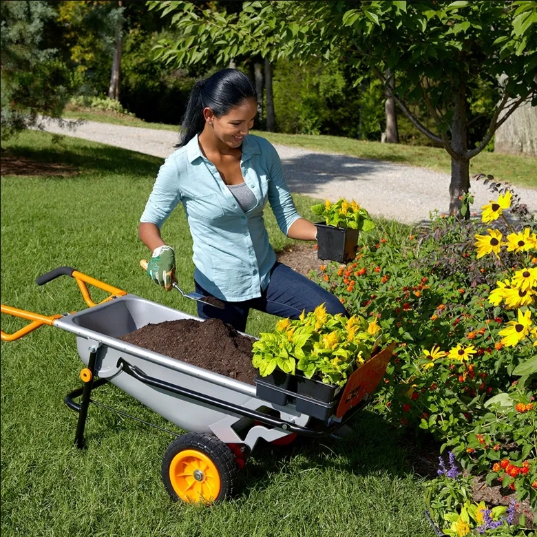 🔥Last Day Offer🔥Aerocart 8-in-1 Yard Cart / Wheelbarrow / Dolly！Pulling soil and wood, super practical!