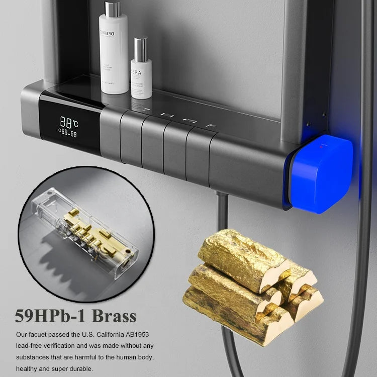 ❤️‍🔥【Buy 1 Get 1 Free】Modern LED Digital Display Thermostatic Piano Keys Shower Set