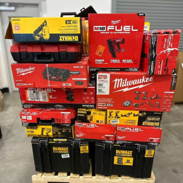 🧰Last day to reduce price!⏳  MIXED TOOLS PALLET – LOT ID: 251035 – Untested Customer Return