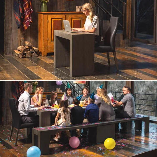 🔥Last Day Amazon Clearance! ✨Super versatile extendable 6-in-1 Dining Table