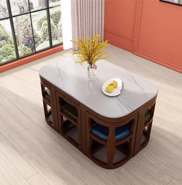⏰Solid Wood Nesting Modern Space-Saving Dining Table & Chair Set