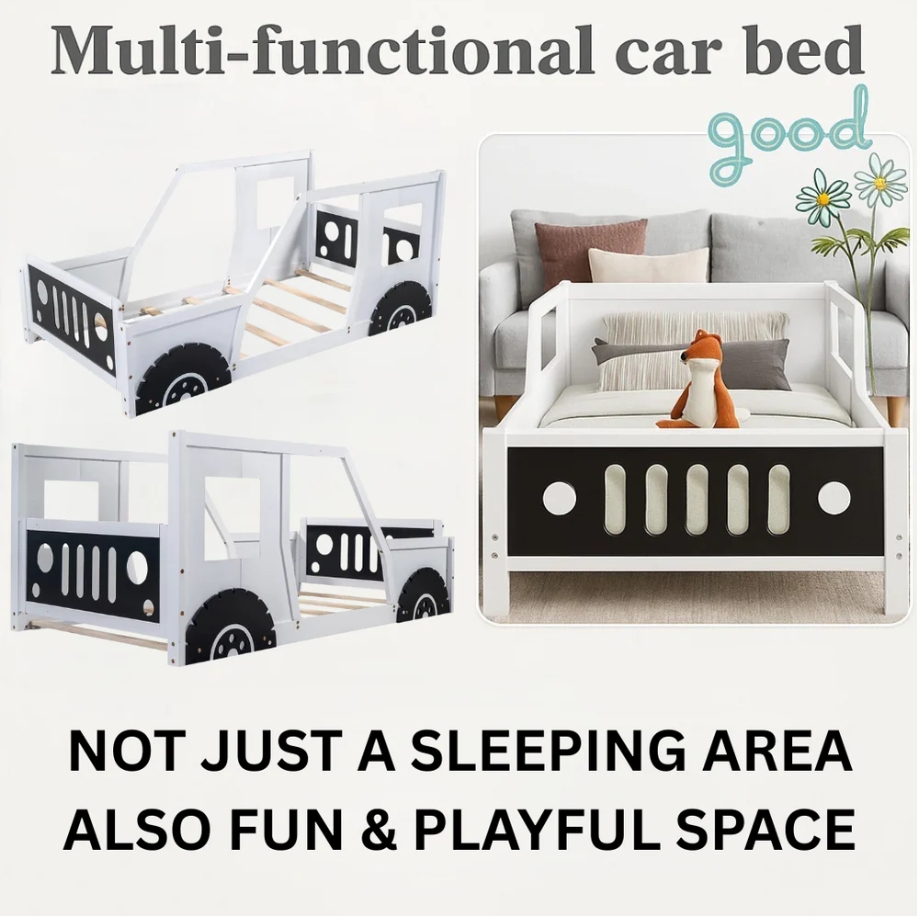 Adventure Racer Full-Size Wooden Car Bed