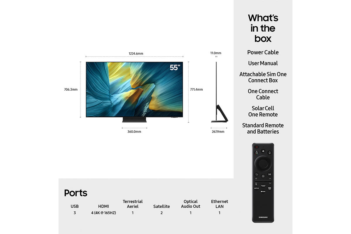 Samsung OLED 55 Inch S95F Glare Free AI Smart TV