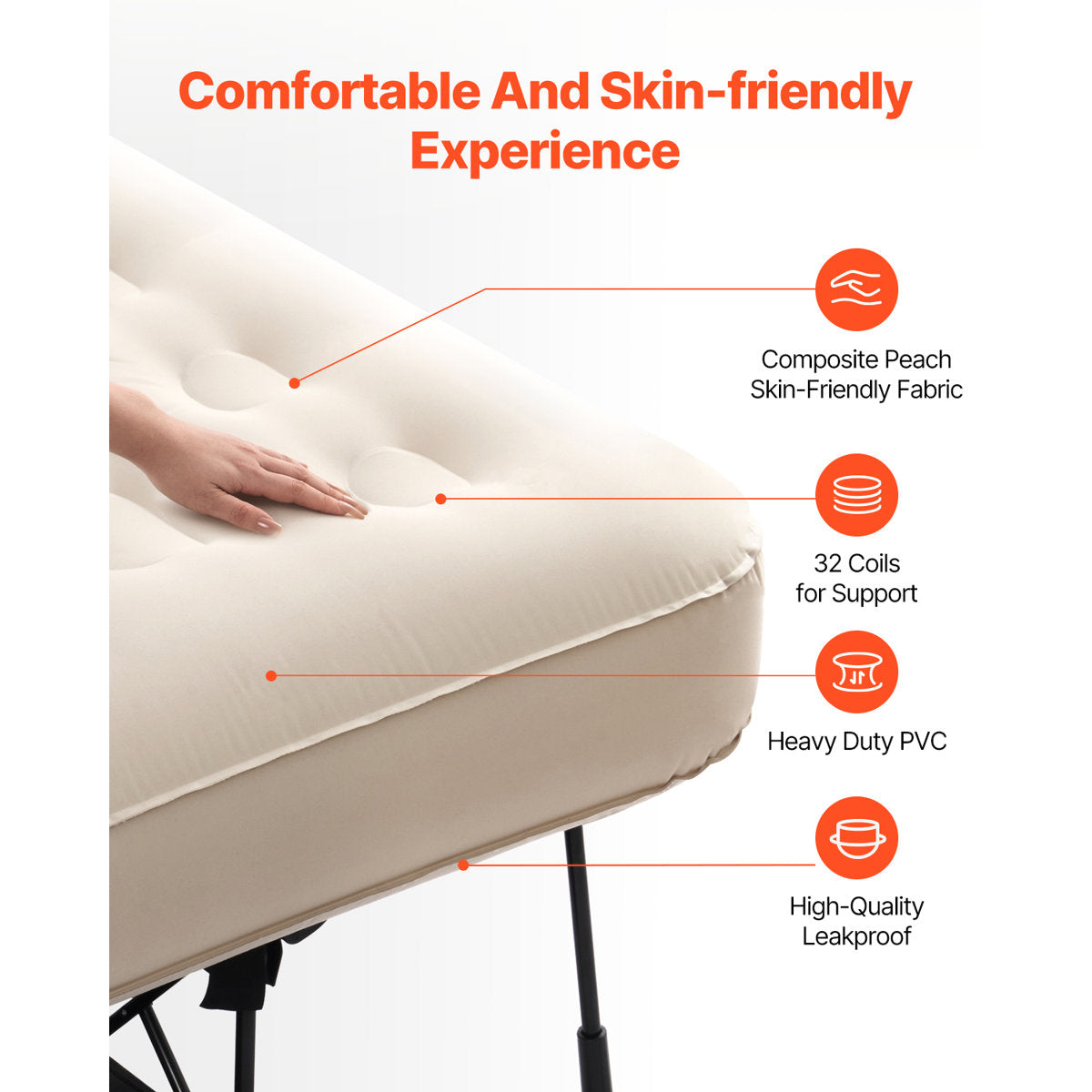 ❤️‍🔥Camping Cot with Built-in Pump & free shipping + Free inflatable bucket！！