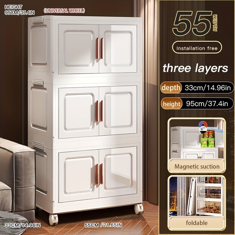 🔥【Buy 1 get 1 free, today only!】🔥Waterproof folding storage cabinet, multi-layer storage, DIY combinati👇