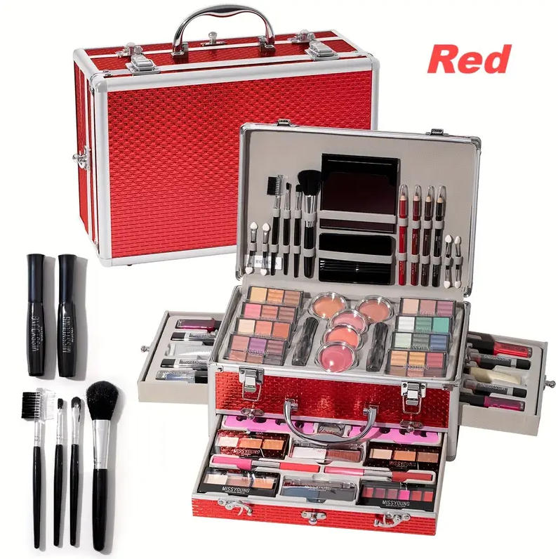 【Buy 1 Get 1 Free】Professional Multifunctional Makeup Set, 106pcs Makeup Tools Eyeshadow Lipstick Mascara Lip Liner Makeup Brush Makeup Artist Makeup Gift Box