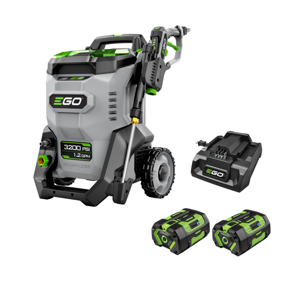 🎉【Mid-year sale - 90% off】EGO POWER+ Electric Pressure Washer, 3200 PSI Power Washer, Includes (2) 56V 6.0Ah Batteries and Charger