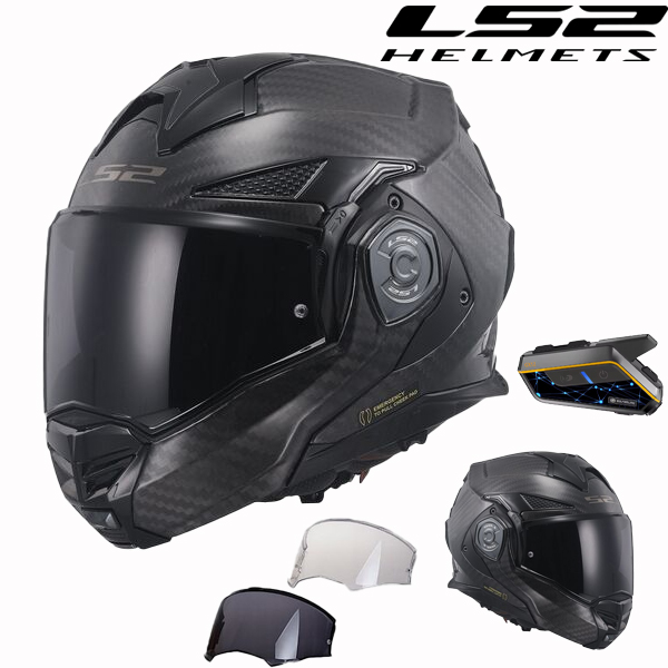 🏍️ LS2 FF901 ADVANT X+ Carbon Fiber Motorcycle Helmet | ⚖️ Ultra-light full face/flip cover dual-purpose | 🛡️ ECE 22.06 P/J dual certification | 💥 Limited time 50% off + free SENA S50 Bluetooth headset!