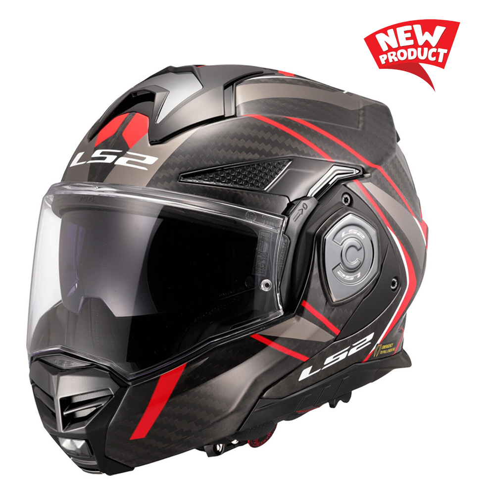 🏍️ LS2 FF901 ADVANT X+ Carbon Fiber Motorcycle Helmet | ⚖️ Ultra-light full face/flip cover dual-purpose | 🛡️ ECE 22.06 P/J dual certification | 💥 Limited time 50% off + free SENA S50 Bluetooth headset!