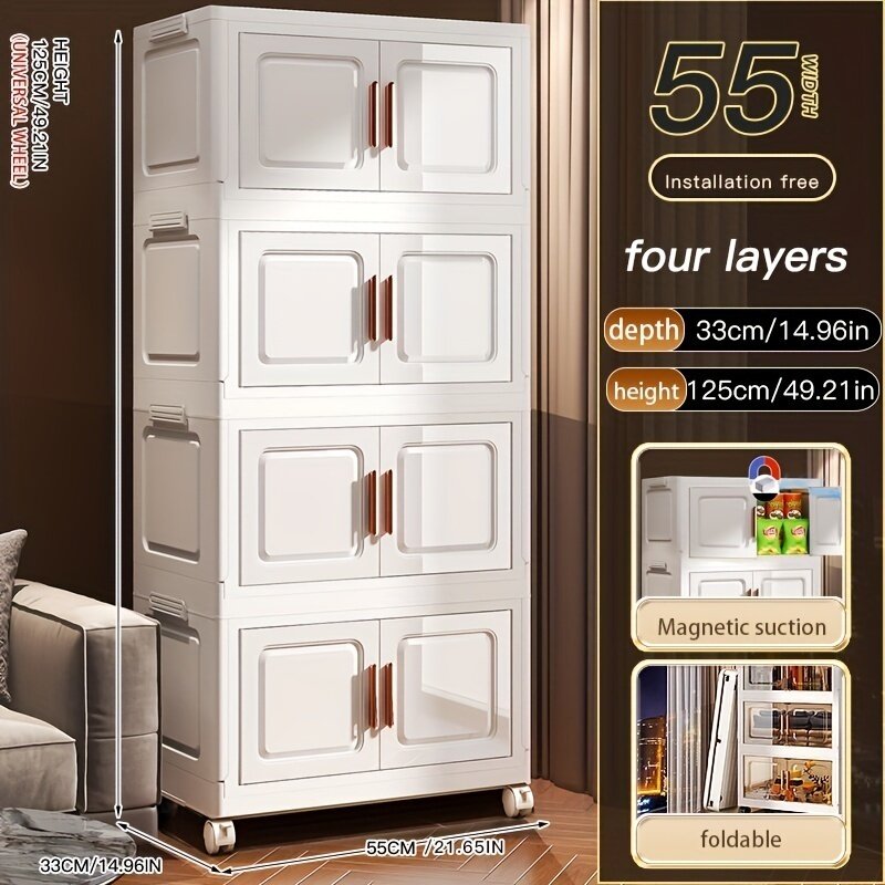 🔥【Buy 1 get 1 free, today only!】🔥Waterproof folding storage cabinet, multi-layer storage, DIY combinati👇