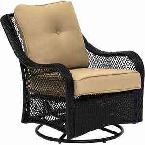 🔥Big price cuts!🔥 Orleans 5-Piece Steel Patio Fire Pit Conversation Set with Navy Blue Cushions, Swivel Gliders and Square Fire Pit Table