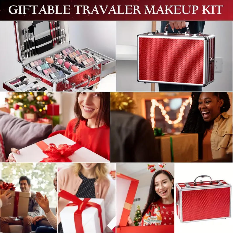 【Buy 1 Get 1 Free】Professional Multifunctional Makeup Set, 106pcs Makeup Tools Eyeshadow Lipstick Mascara Lip Liner Makeup Brush Makeup Artist Makeup Gift Box