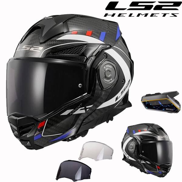 🏍️ LS2 FF901 ADVANT X+ Carbon Fiber Motorcycle Helmet | ⚖️ Ultra-light full face/flip cover dual-purpose | 🛡️ ECE 22.06 P/J dual certification | 💥 Limited time 50% off + free SENA S50 Bluetooth headset!