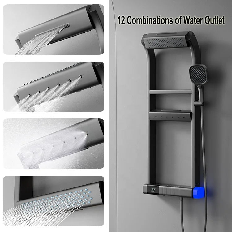 ❤️‍🔥【Buy 1 Get 1 Free】Modern LED Digital Display Thermostatic Piano Keys Shower Set
