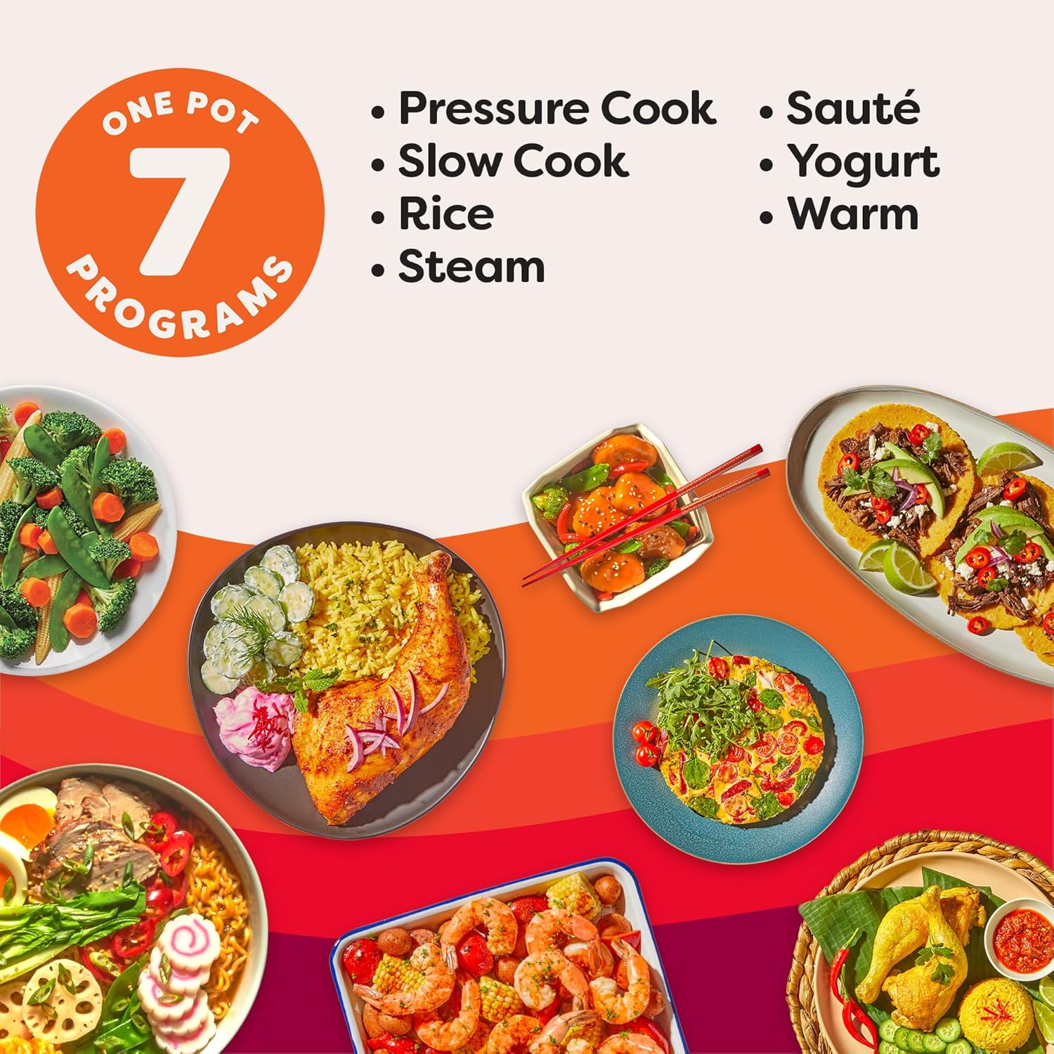 🔥Official Store🔥【Order today and get a free knife set!】Instant Pot Duo 7-in-1 Electric Pressure Cooker, Slow Cooker, Rice Cooker, Steamer, Sauté, Yogurt Maker, Warmer & Sterilizer, Includes App With Over 800 Recipes, Stainless Steel