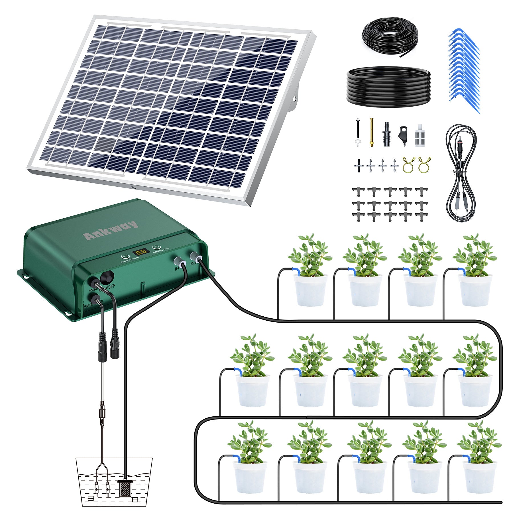 🔥【Buy 1 Get 10 Free】Solar-Powered Drip Irrigation Kit for Effortless Gardening | Multi-Timing Modes | Supporting farm irrigation⭐⭐⭐⭐⭐