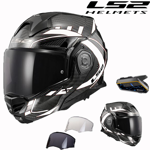 🏍️ LS2 FF901 ADVANT X+ Carbon Fiber Motorcycle Helmet | ⚖️ Ultra-light full face/flip cover dual-purpose | 🛡️ ECE 22.06 P/J dual certification | 💥 Limited time 50% off + free SENA S50 Bluetooth headset!