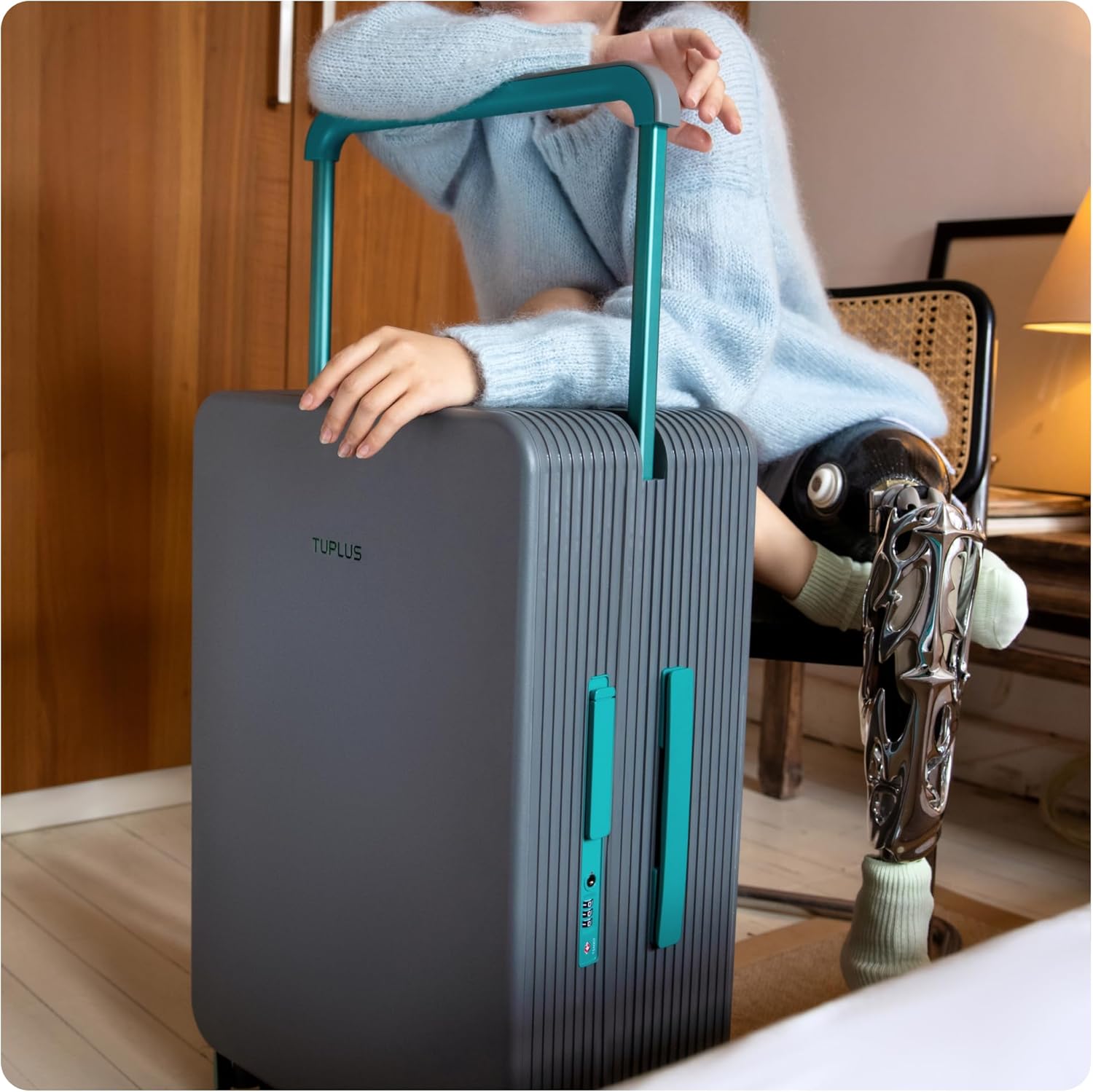 🔥【Factory direct sales, buy 1 get 1 free】TUPLUS Suitcase ABS Hard Shell Luggage with 4 Spinner Wheels Hold Check in Travel Case, Balance Series