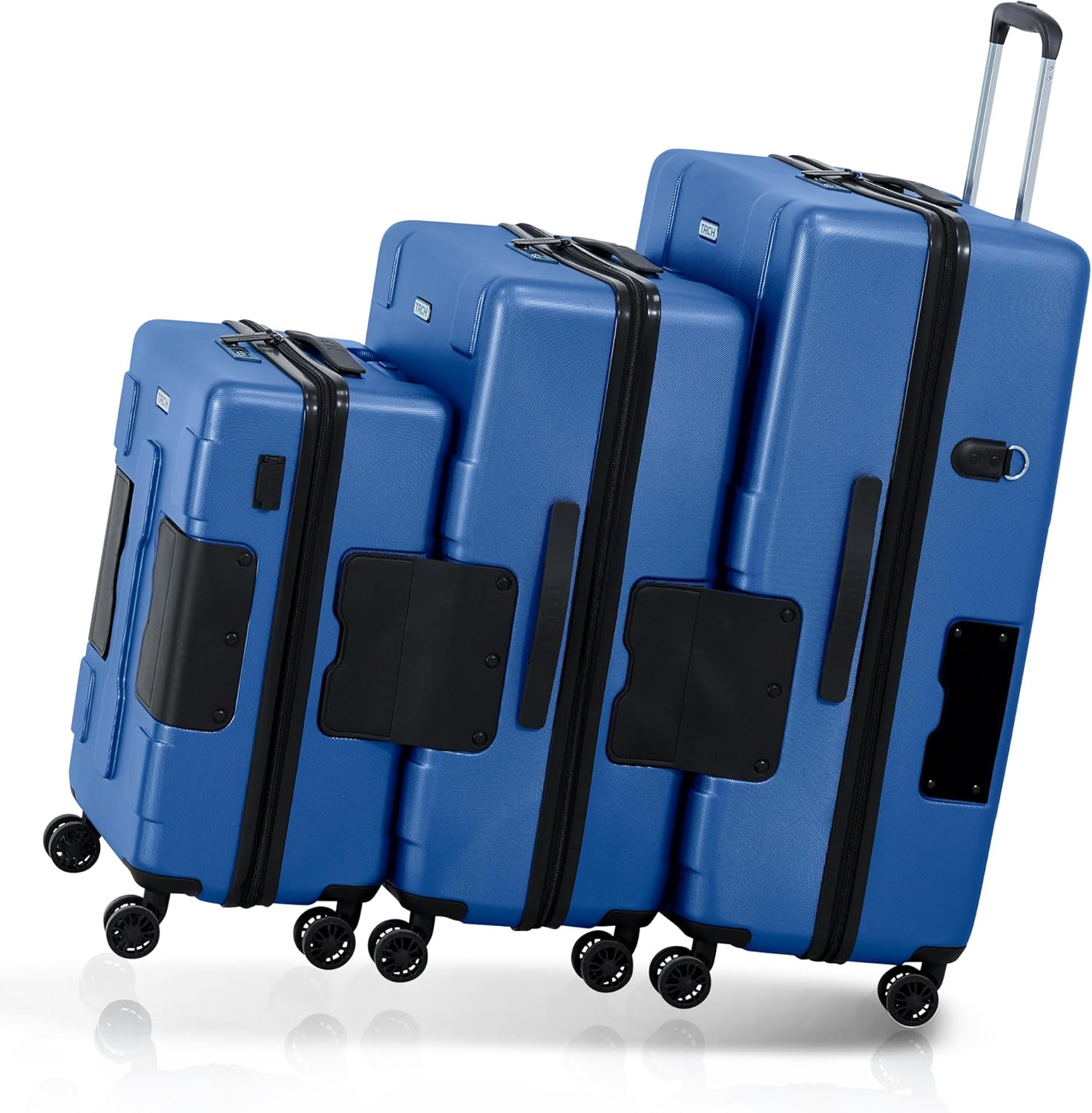🔥【Last Day For Clearance】Tach V3.1 Connectable Carry On, Medium and Large Hardside Suitcases with Adjustable Handle and 360 Degree Spinner Wheels, a Set of 3