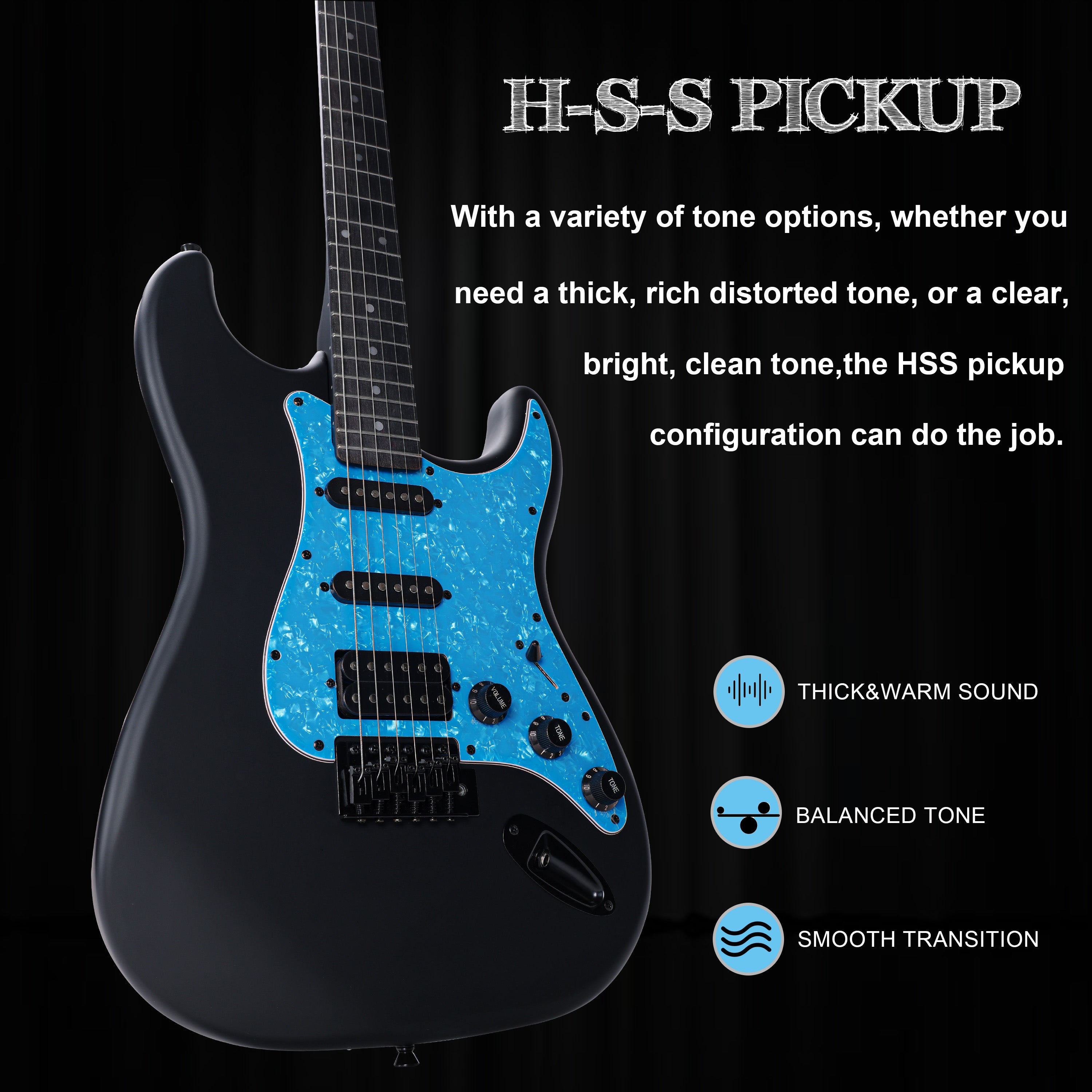 😍WINZZ Solid Poplar Wood Electric Guitar Set for Beginners - 39-Inch, Complete Starter Kit with Accessories