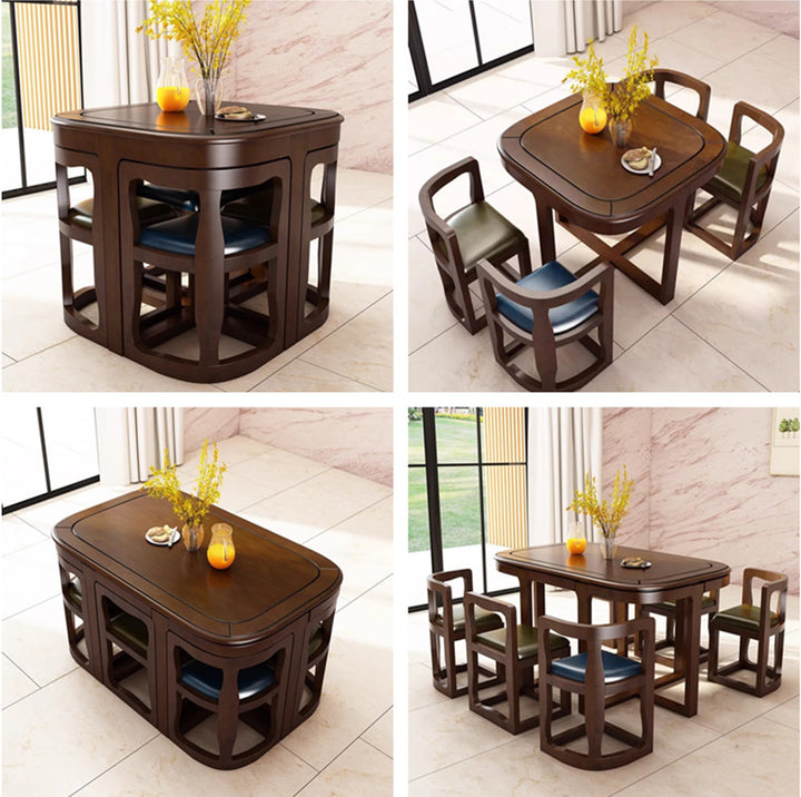 ⏰Solid Wood Nesting Modern Space-Saving Dining Table & Chair Set