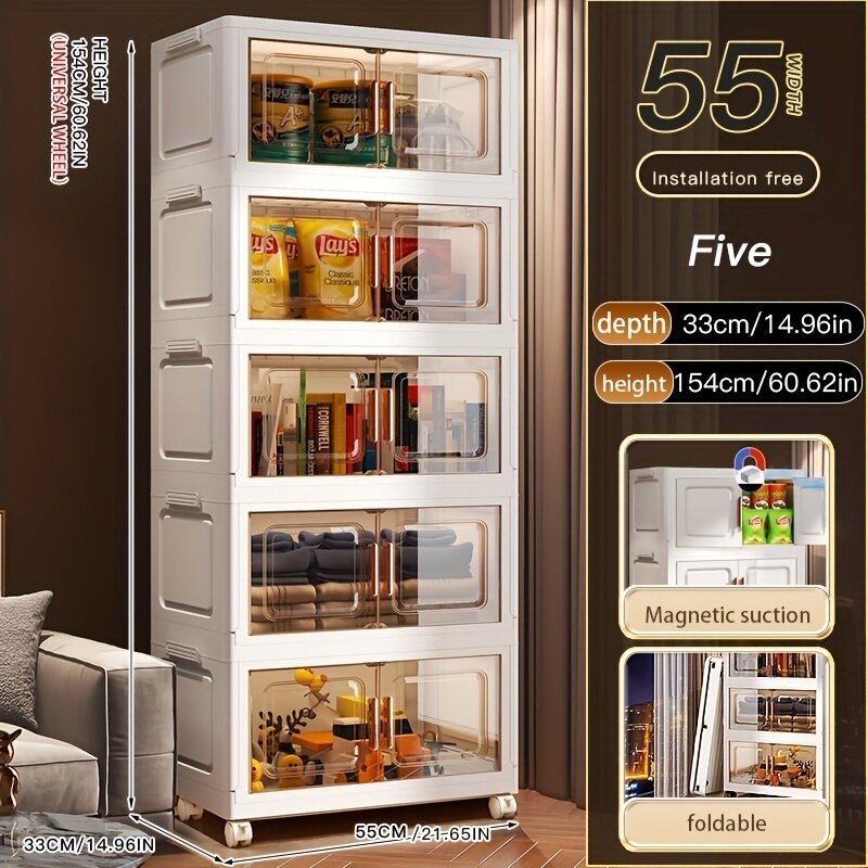 🔥【Buy 1 get 1 free, today only!】🔥Waterproof folding storage cabinet, multi-layer storage, DIY combinati👇