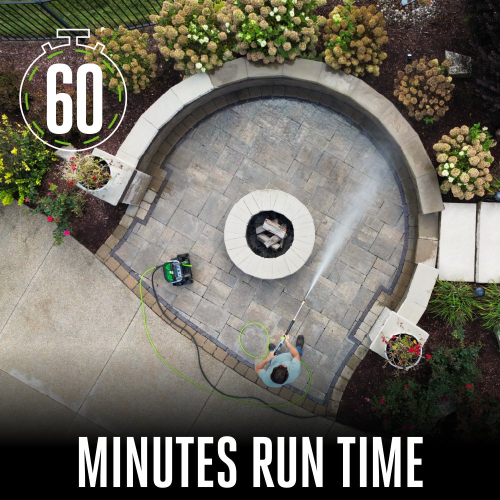 🎉【Mid-year sale - 90% off】EGO POWER+ Electric Pressure Washer, 3200 PSI Power Washer, Includes (2) 56V 6.0Ah Batteries and Charger