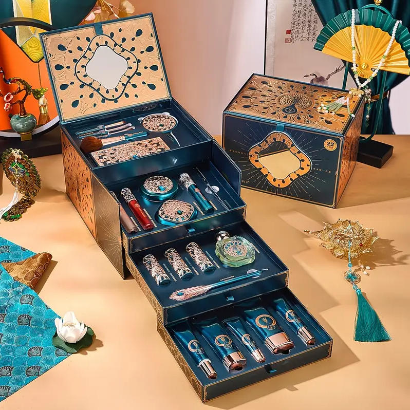 🔥【Buy 1 Get 1 Free】22pcs Makeup Skincare Set Gift Box, Facial Lip Eye Makeup, Face Hand Light Beige Perfume‼️