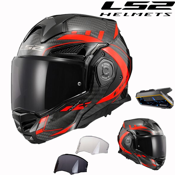 🏍️ LS2 FF901 ADVANT X+ Carbon Fiber Motorcycle Helmet | ⚖️ Ultra-light full face/flip cover dual-purpose | 🛡️ ECE 22.06 P/J dual certification | 💥 Limited time 50% off + free SENA S50 Bluetooth headset!