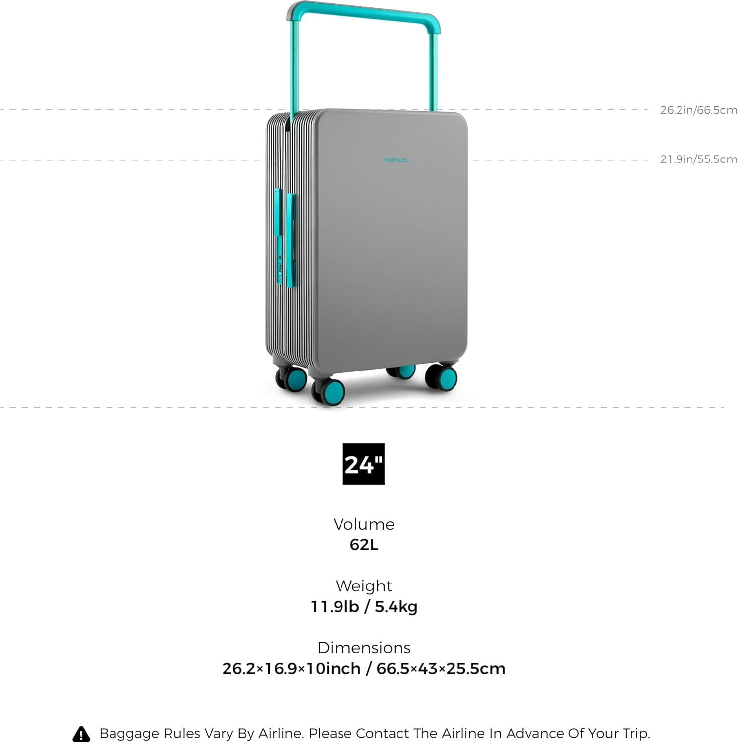 🔥【Factory direct sales, buy 1 get 1 free】TUPLUS Suitcase ABS Hard Shell Luggage with 4 Spinner Wheels Hold Check in Travel Case, Balance Series