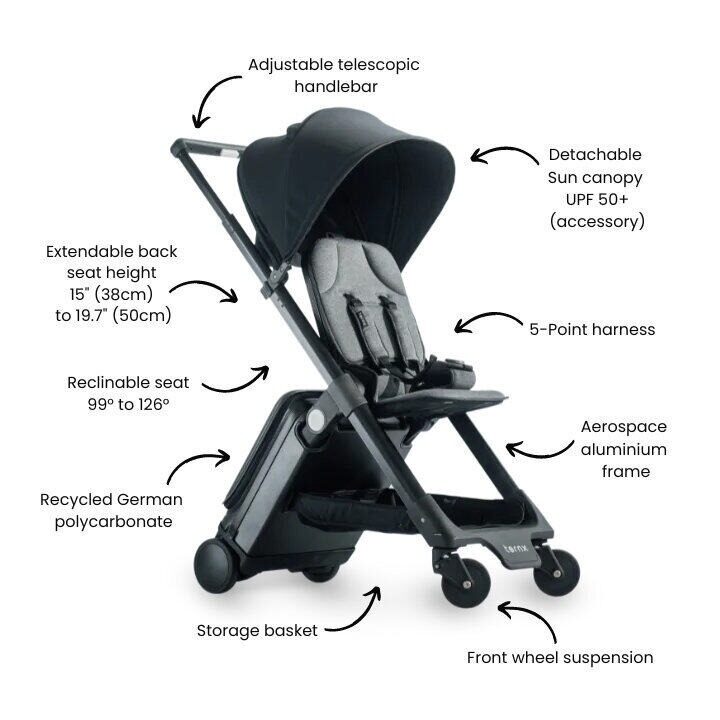 💥Limited time offer⚡Clearance sale🔥Carry on Luggage stroller 2-in-1 Travel Stroller & Luggage - Transforms in seconds