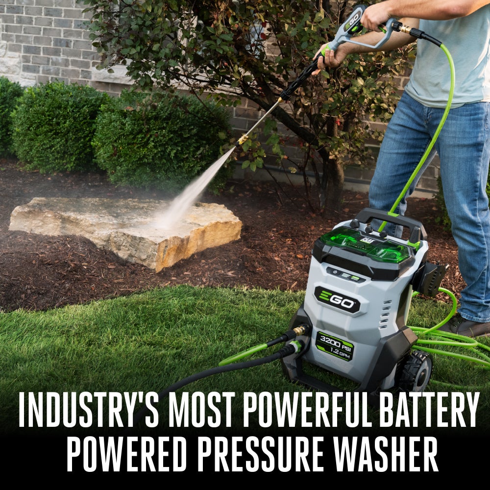 🎉【Mid-year sale - 90% off】EGO POWER+ Electric Pressure Washer, 3200 PSI Power Washer, Includes (2) 56V 6.0Ah Batteries and Charger