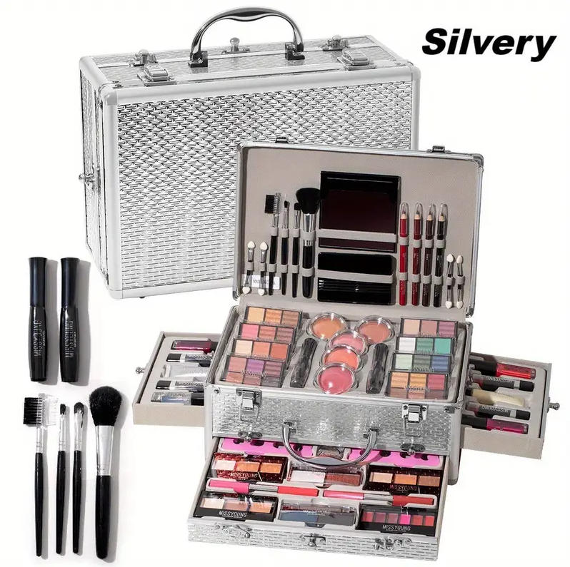 【Buy 1 Get 1 Free】Professional Multifunctional Makeup Set, 106pcs Makeup Tools Eyeshadow Lipstick Mascara Lip Liner Makeup Brush Makeup Artist Makeup Gift Box
