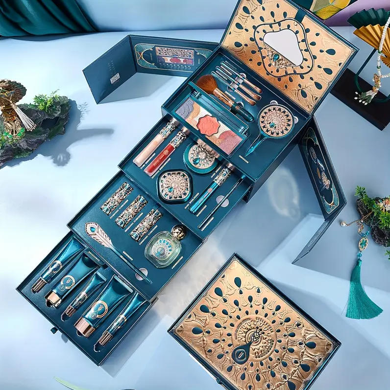 🔥【Buy 1 Get 1 Free】22pcs Makeup Skincare Set Gift Box, Facial Lip Eye Makeup, Face Hand Light Beige Perfume‼️