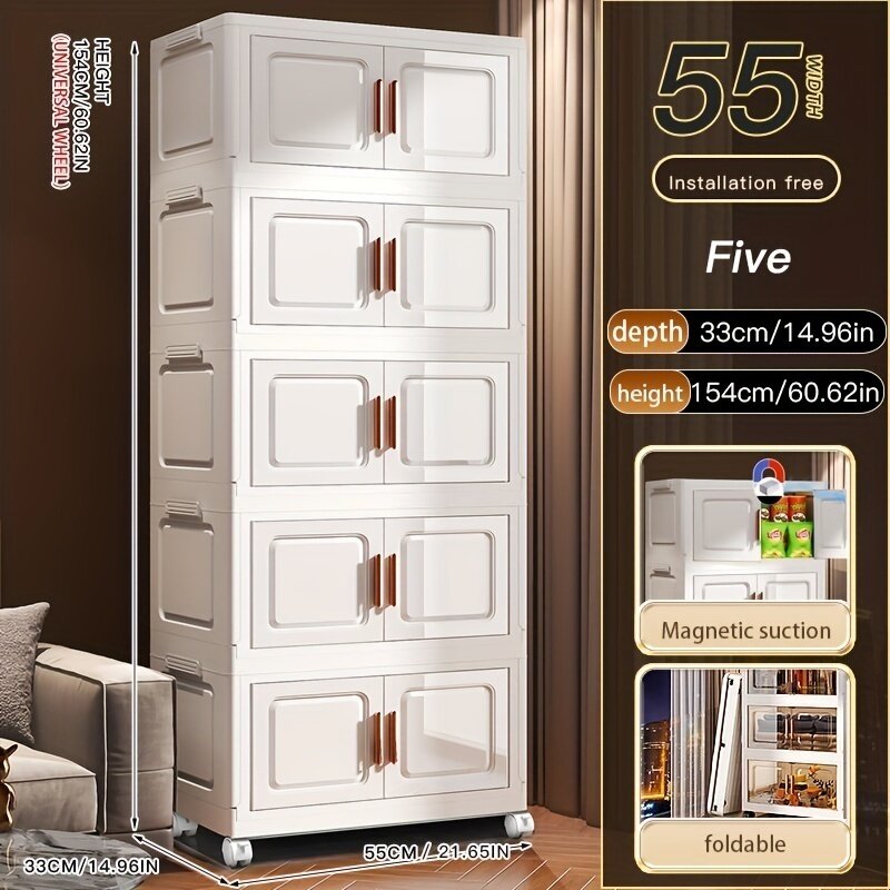 🔥【Buy 1 get 1 free, today only!】🔥Waterproof folding storage cabinet, multi-layer storage, DIY combinati👇