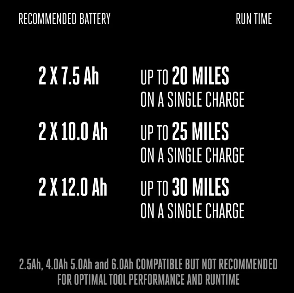 🎉【Mid-year sale - 90% off】EGO POWER+ Battery Powered Electric Mini Bike, 28 MPH, Includes (2) 56V 7.5Ah Batteries and Charger - MB1005-2