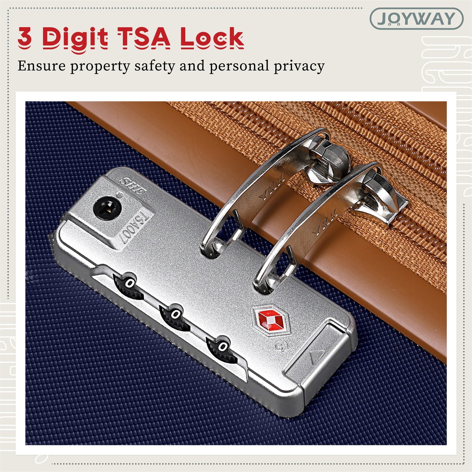 Joyway - 5-Piece Luggage Sets ABS Hardside Spinner Luggage -(Expandable Suitcase20